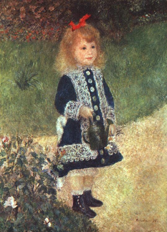 Pierre Renoir Girl and Watering Can Sweden oil painting art